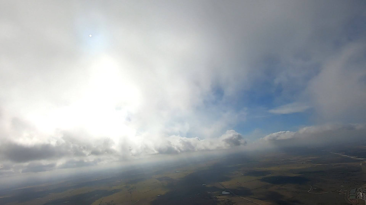 beatiful cloudy sky over Texas as seen from 10000 feet in the air